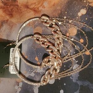Large Hoop Earrings with stones